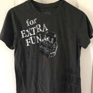 Vintage Coca Cola Tee - sz L black